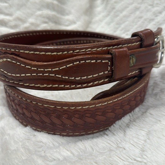 Triple K 53A walnut oil leather belt. size 38 - Picture 4 of 5